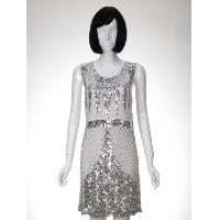 Silk Beaded Sequins Woven Dress
